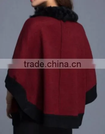 New Fashion Crochet Patterns Knitting Acrylic Poncho Women Wear Sweater/Bat Sleeve Knit Sweater Shawl photo-2