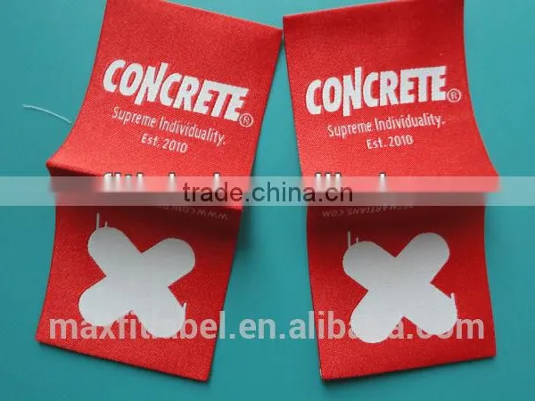 High Quality Custom Mitre Fold Main Woven Label for Clothing photo-3