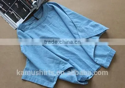 Fashion Lady Denim Tops Jean Blouse Shirts for Woman photo-2