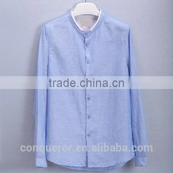 Men's White Linen Shirt HOT! MSRL0046 photo-3