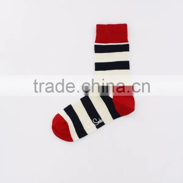 OEM Custom Colorful Combed Cotton Dress Business Men Happy Socks photo-2