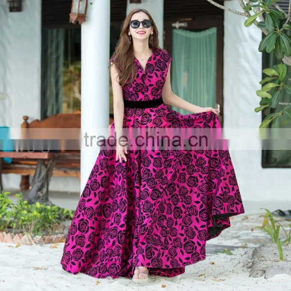 Z&M Floral Beach Dress Summer Beach Dress Beach Party Wear Dress photo-5