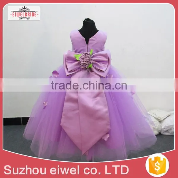 Purple Ball Gown Flower Girl Dress for 5-6 Years Girl photo-2