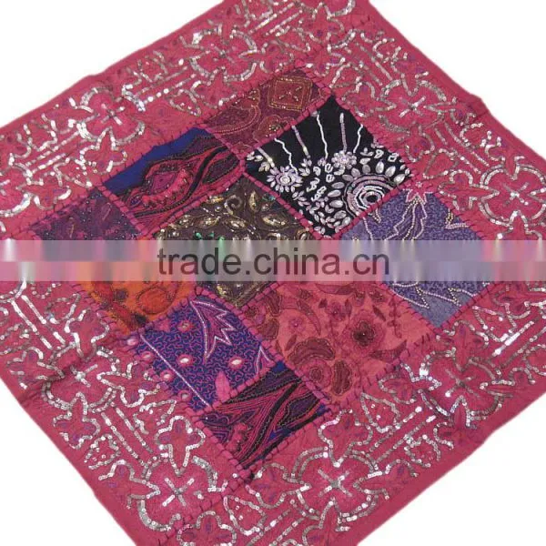 Pink Euro Sham 24in Floor Decorative Moti Indian Designer Home Fashion Pillow photo-2