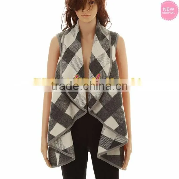 Plaid Waterfall Vest photo-4