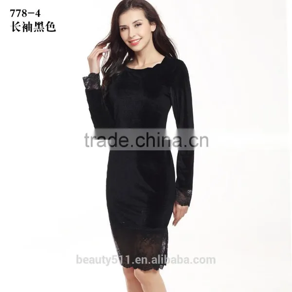 Girl Sexy Long Sleeve Round Neck Mini Bandage Dress SD14 photo-5