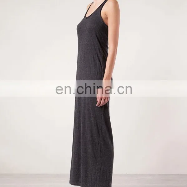 CHEFON Tank Long Black Maxi Dress photo-2