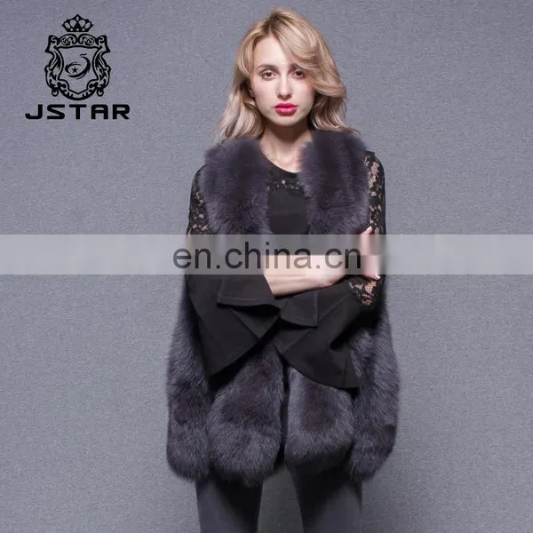 New Products Women Winter Fox Fur Gilet Real Fur Vest photo-5