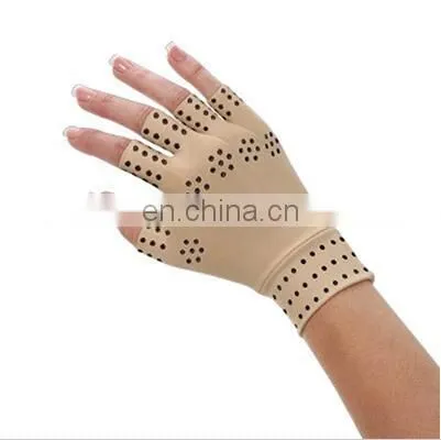 Magnetic Anti-Arthritis Therapy Magic Fingerless Palm Hand Massage Gloves photo-5