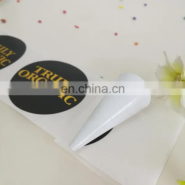 China Manufacture Custom Gold Stamping Sticker Colorful Printed Round Plastic Sticker photo-3