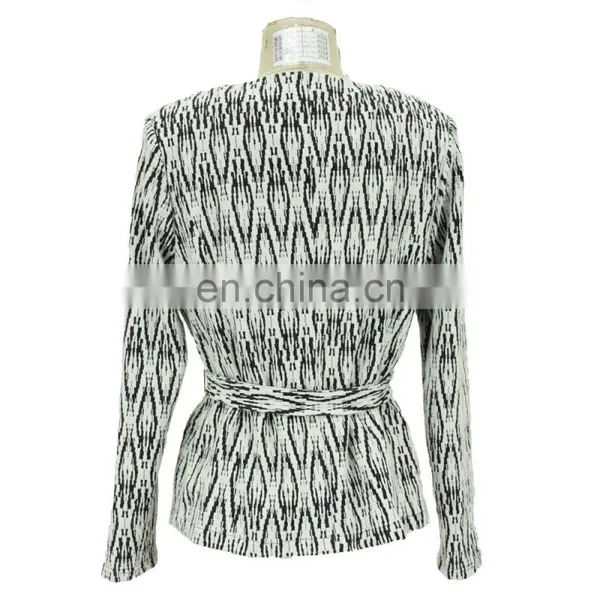 China Factory Jacquard Mid-aged Women Formal Jacket photo-2