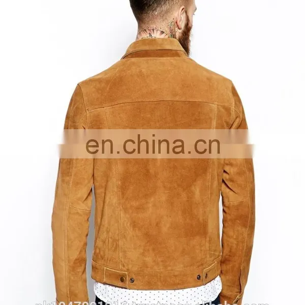 Men's Leather Jacket Latest 2015 Design Seude Leather Jacket photo-2