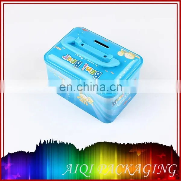 Wholesale Magnetic Special Customized Metal Tin Money Box With Lock and Key photo-4