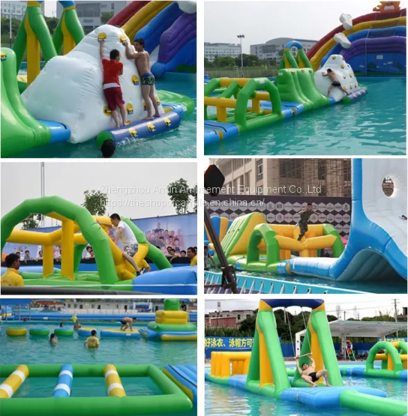 Custom 0.9MM PVC Material Open Sea Water Sports Park,Inflatable Water Obstacle Park For Sale photo-3