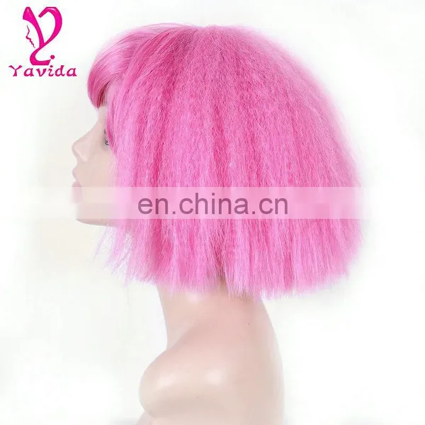 Wholesale Highlights Color Afro Kinky Curly Synthetic Hair Wig photo-4