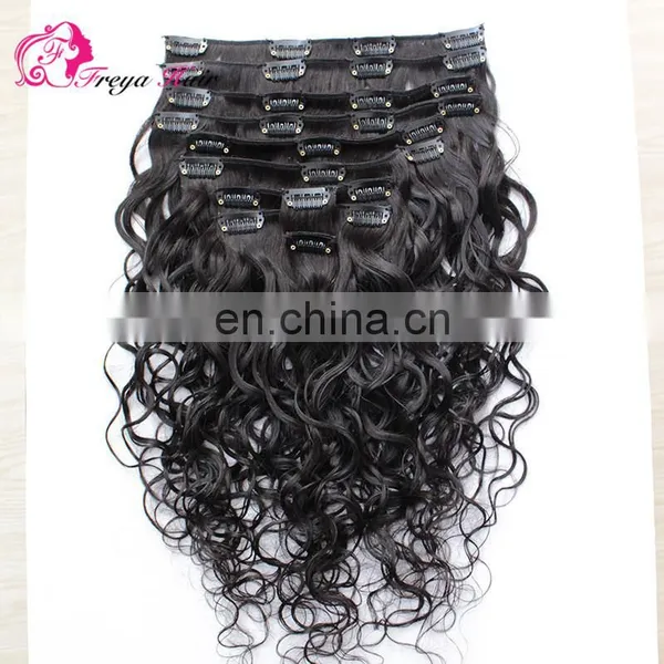 Raw Indian Curly Hair Clip in Hair Extensions for African American photo-3