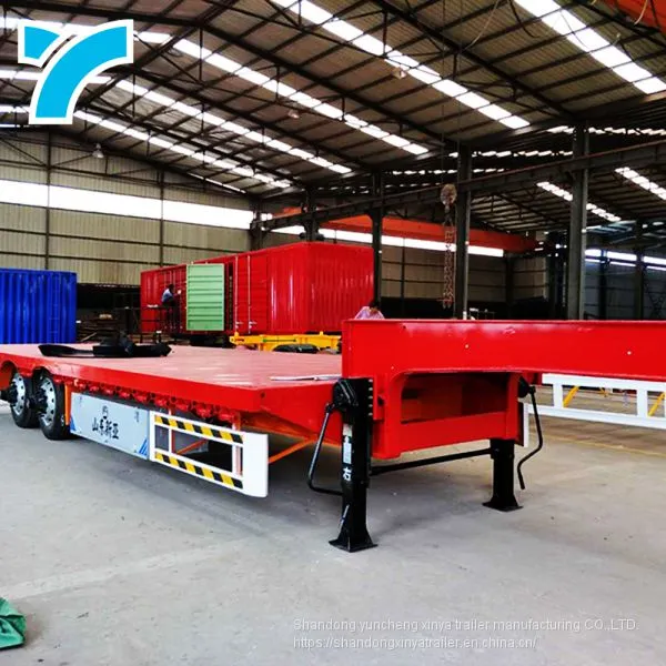 New Arrival 2/3/4 Axles 40ft Flatbed Truck Semi-trailer Container Flatbed Trailer Low Bed Truck Trailer photo-5
