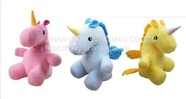 Your Own Logo Can be Added Custom Stuffed Embroidery Unicorn Plush Toy photo-3