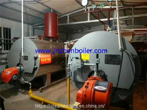 Small Dual Fuel Industrial Horizontal 2 Ton Oil Gas Fire Tube Steam Boiler For Small & Medium Laundry photo-2