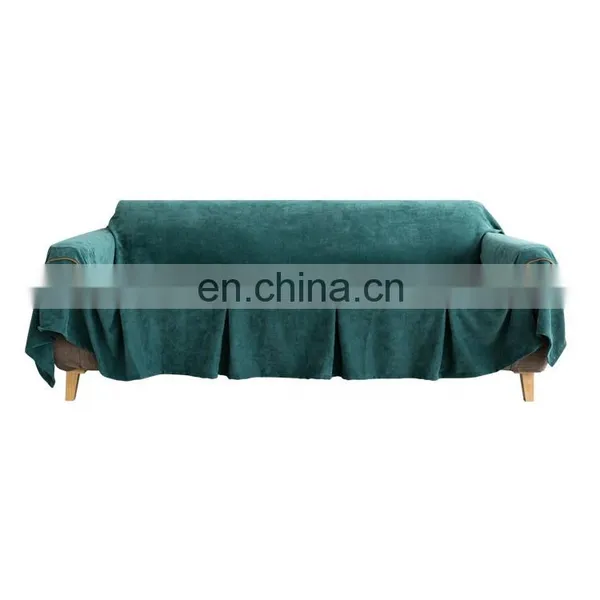 Chinese Manufacture Dust- Proof Couch Cover Set Sofa Protector Chenille 100% Polyester Embroidered Sofa Cover photo-3
