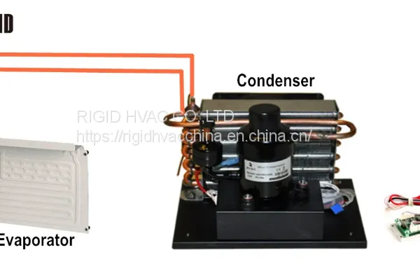 Non Evaporator Small Compact Condensing Unit Use For Red Wine Cabinet photo-2