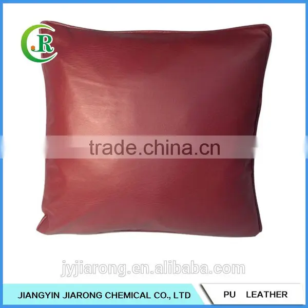 Quilted Faux Sofa Leather Pillow photo-2