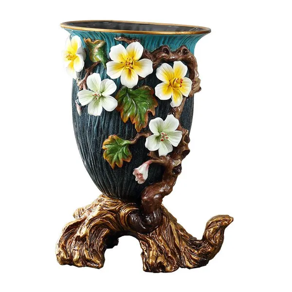 Hand Made European Color Paint Creative Retro Table Ceramic Vase For Living Room Decor photo-5