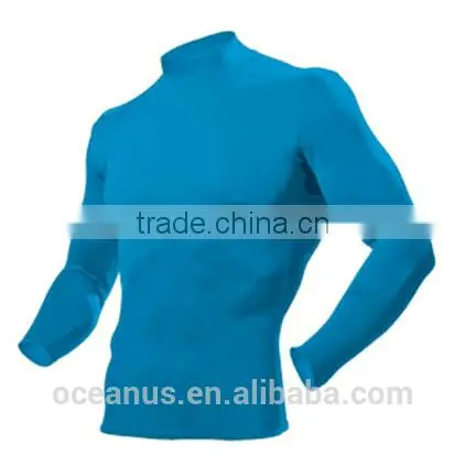 100% Poly Knit Mens L/S Stand Collar T Shirts photo-4