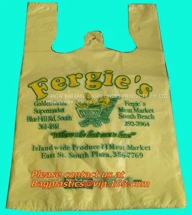 Supermarket Bio-Degradable Compostable T Shirt Bags Thank You Tote Perfect For Business. Best Bulk, Heavy Duty photo-2