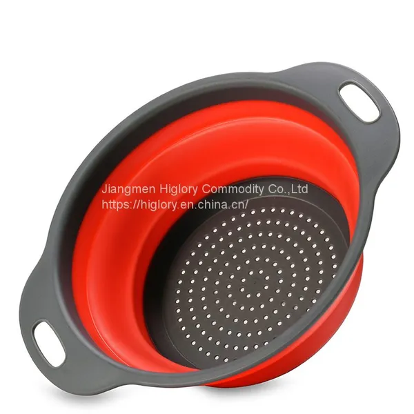 Amazon Hot Selling Multifunctional Collapsible Silicone Filter Water Draining Basket
