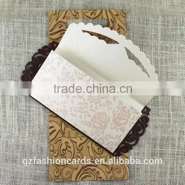 Wooden Laser Cut With Heart High Quality Ideal Products Wedding Cards photo-5