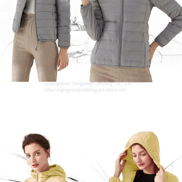 Chinese Factory Wholesale Winter Outdoor Coat Custom Logo Long Sleeves Hooded Down Filled Puffer Women's Jackets photo-2
