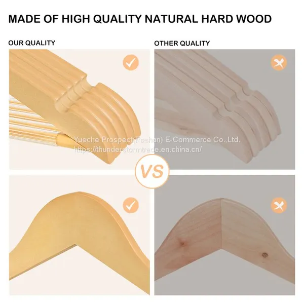 Natural Wholesale Wooden Hangers Clothes Hanger for Suit photo-5