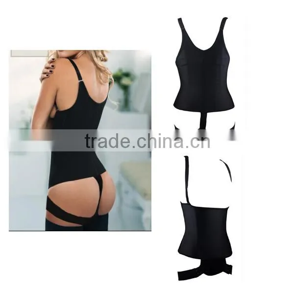 2016 Made in China Sexy Butt Lift And Waist Slim Corset Nude Black Corset For Women