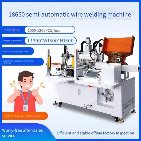 Semi-automatic Wire Welding Machine for Cylindrical Batteries, Capable of Single or Multiple Battery Series and Parallel Wire Welding, Suitable for 18650 Batteries, Welding Wire Mechanical Equipment photo-2