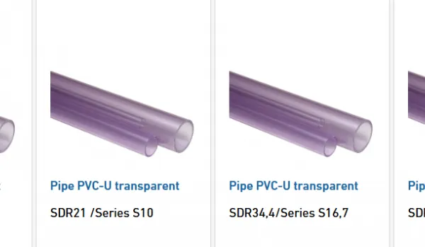 Clear PVC Pipe for Water Treatment System | Transparent PVC-U Pipe SDR13.6–SDR51