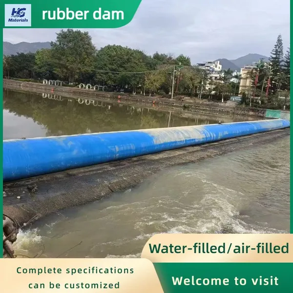 Custom Color Inflatable Rubber Dam Low Maintenance Flood Control Rubber Weir for Water Retention Project photo-3