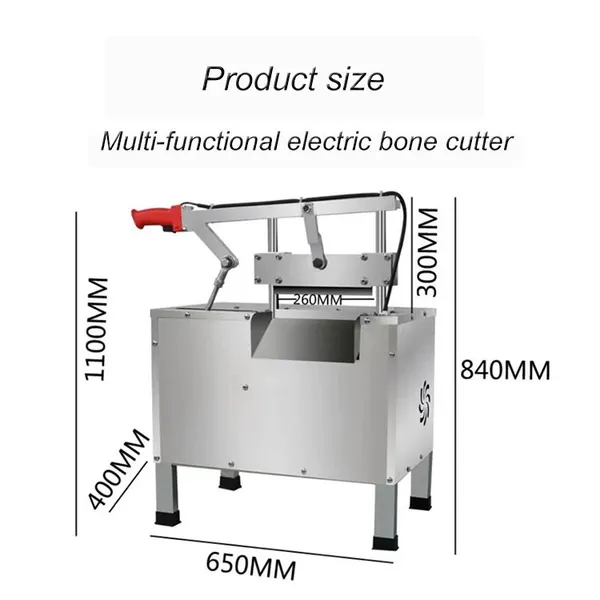 QDMECH Stainless Steel Electric Bone Cutting Machine Bone Saw Meat Saw Cutting Machine photo-5