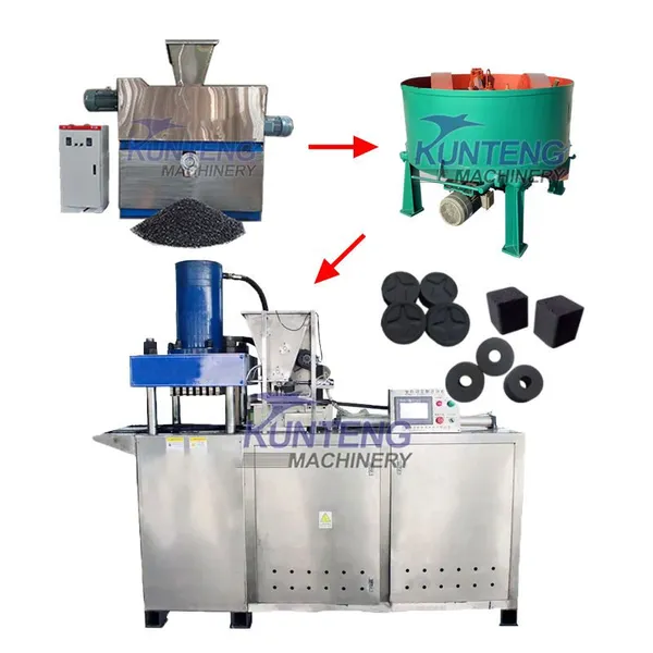 Línea de producción de briquetas Máquina de fabricación de tabletas de carbón Máquina de fabricación de carbón de hookah mágico EPC