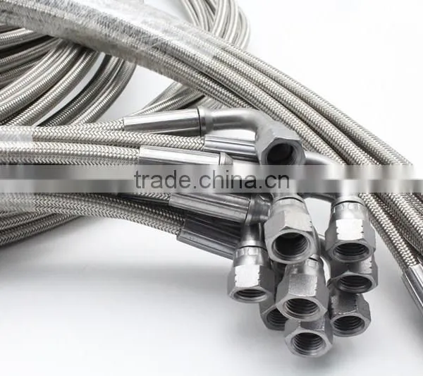 High Pressure Stainless Steel Braided PTFE Hose Assembly photo-5