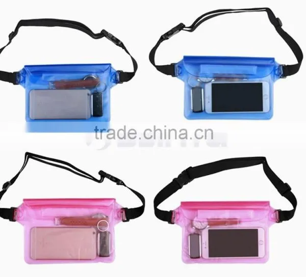 215*150mm Waterproof Big Waist Bag for Iphone 6 6plus 5s 5c Galaxy Note2/3/4 s4 s5 Underwater Sports Bag photo-2