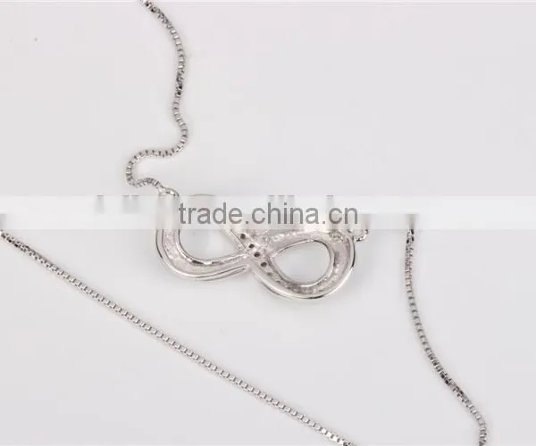 Elegant 925 Silver 8 Shape Pendant Chain 2016 Factory Wholesale photo-5