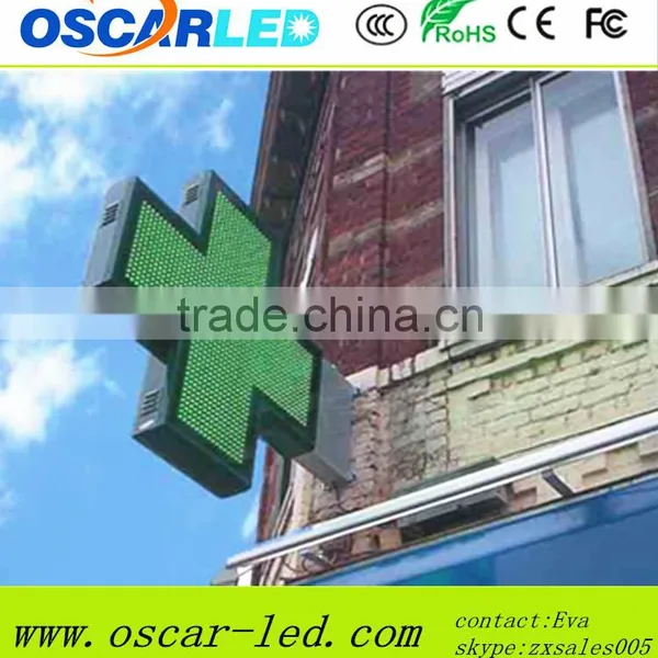 Double Sides P10/P16/P20/P25 Outdoor 3D Pharmacy LED Cross Edit Software