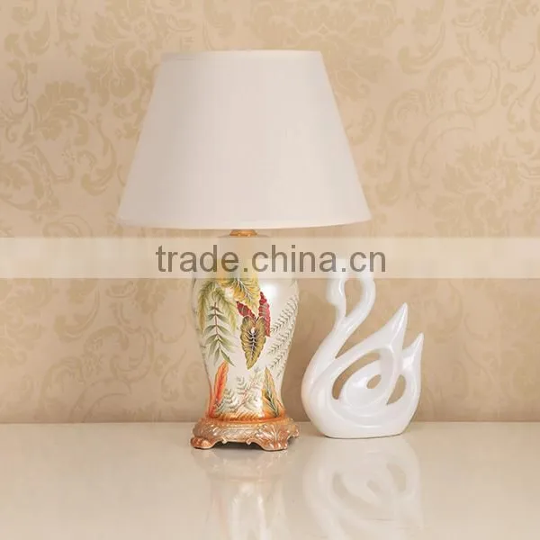 Beige Lamp Shade Fabric With Ceramic Lamp photo-3