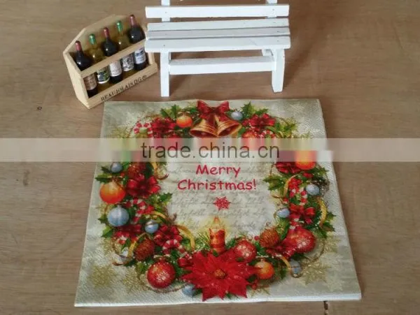 Virgin Wood Pulp High Quality Christmas Printed Napkins photo-6