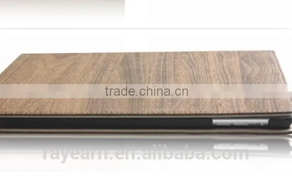 Best Selling Item Tablet Case With Wooded Grain PU Cover For IPad photo-6