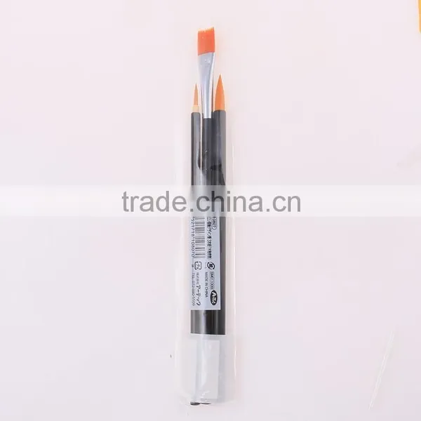 Hot Selling 3pcs Set Round And Flat Shape Nylon Hair Artsit Brush photo-3