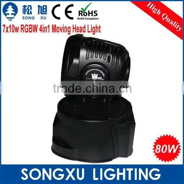 Wholesale Competitive Price Rgbw 7x10w Led Mini Moving Head Wash Light photo-3