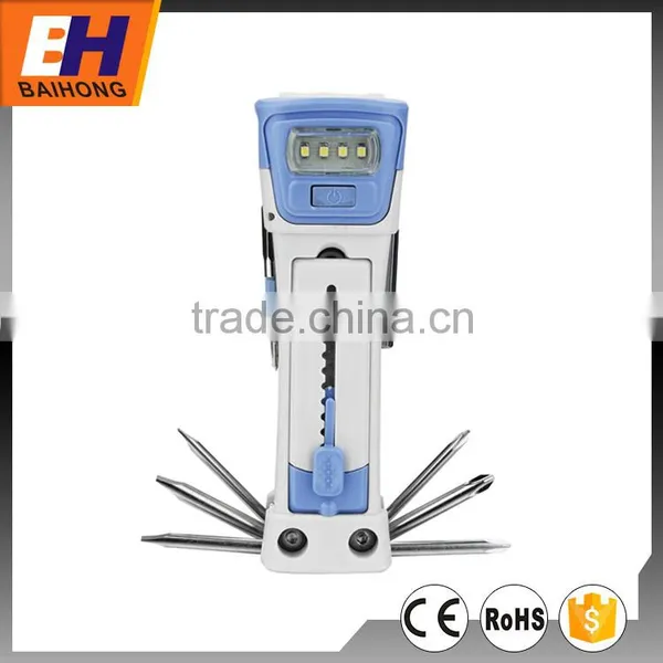 Multi-function Tools With Screwdriver, Hammar and LED Flashlight