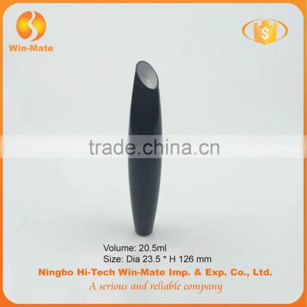 FREE SAMPLE Black Special Design Flat 126*23.5mm Cosmetic Plastic Mascara Tube photo-2